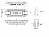 Lampa de gabarit 4 LED GALBEN LD3211/GRAPHITE