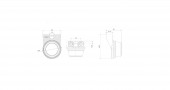  Lampa de gabarit cu suport alb FT-059BKLED