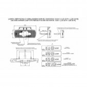 Lampa de gabarit LED rosie cu suport LD2221