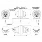 Lampa de gabarit mini rosu/alb LD465