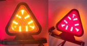 Lampa de gabatit led FR0101 galben/rosu triunghi