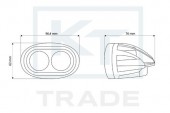 Lampa de lucru 2LED 10W fascicul albastru - mica