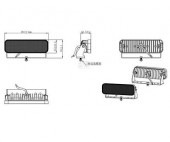 Lampă de lucru LED 54W 3960lm dreptunghiulară 10/30V 180x55x38mm tip flood