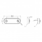 Lampa de pozitie 4 led ALB/GALBEN (dual color)