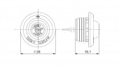 Lampa de pozitie alba ingropata LD2628-GRAPHITE