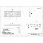 Lampa gabarit 110x41, LED, rosie, cu suport, LD162 Horpol 