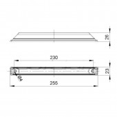 Lampa gabarit 255x24, LED, alba, LD472 Horpol 