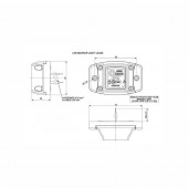 Lampa gabarit 58x47, LED, 12-24V, rosie, LD438 Horpol