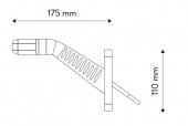 Lampa gabarit cu brat lung 12V-24V Cobra TT.12170L stanga