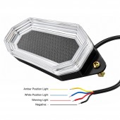  Lampa gabarit Neon 9D si stroboscop dinamica Alb-Galben