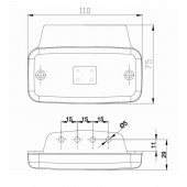 Lampa gabarit rosie cu suport FT-019 C+K Fristom