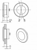 Lampa interior plafon fi95 4 LED-uri alba FT-046 B LED Fristom