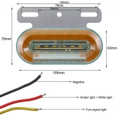 LAMPA LATERALA CU SUPORT 12V PORTOCALIE