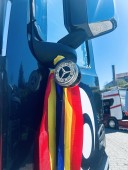 Lampa oglinda Pablo LOGO FR0333 Mercedes alb-rosu