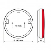 Lampa rotunda NEON 3 functii 41547 12V/24V FI14