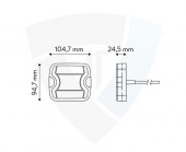 Lampa stop 3 functii neon+led (10.4x9.5)