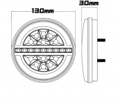 Lampa stop cu 4 functii FR0451 12V/24V