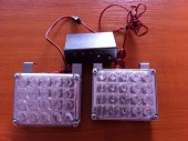 Set 2 buc Lampa stroboscopica 44 LED ROSU-ALBASTRU