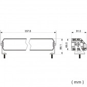 Ledbar cu DRL alb/galben 34 cm cu LED OSRAM si STROBOSCOP
