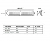 Ledbar cu stroboscop si lumina pozitie 80W 55CM