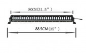 Ledbar LED 9D 88,5 CM Hi/Lo 12V 24V 19200 LM 240W