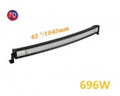 Ledbar LED curbată 7D 105 cm 696W