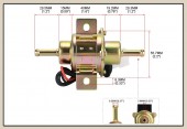Pompa alimentare electrica universala 12V, L 130mm, 8mm pentru motorina/benzina