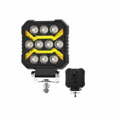 Proiector 10 LED Halogen cu Lumină Albă DRL Portocalie, 1700Lm, 9-30V