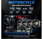 Proiector cu LED-uri, 40W, fază scurtă/lungă, alb + galben