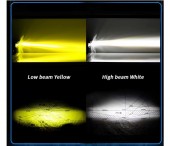 Proiector cu LED-uri, 40W, fază scurtă/lungă, alb + galben