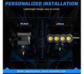 Proiector cu LED-uri, 40W, fază scurtă/lungă, alb + galben