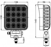 Proiector de lucru 64W 64LED OSRAM 