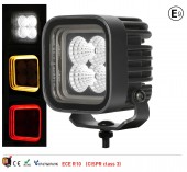 Proiector de lucru cu DRL Galben/Rosu 3 inch