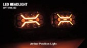 Proiector faza lunga cu DRL DualColor + Strobo Optimo 200