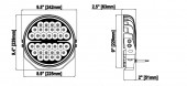 Proiector faza lunga LED cu DRL dual color FI22.5 150W 