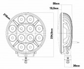 Proiector LED Pollux9+ Gen2 120W pozitie alb galbena/portocalie LEDSON
