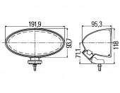 Proiector universal oval HELLA Jumbo 