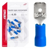 Set 10 buc connector cablaje  6.35mm 1.5-2.5mm2 15A 03070