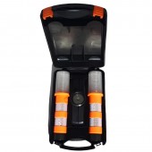 Set 2 lampi LED de avertizare 360° cu lumina portocalie și alba