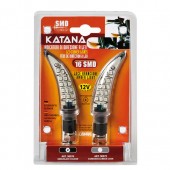 Set 2 semnalizari moto KATANA - 12V LED - Black