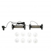 Set 2 stroboscoape parbriz cu ventuze 12V