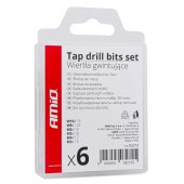 Set 6 burghie cu tarod, marime intre M3 si M10, prindere bit hexagonal 1/4, HSS, Amio 03272 