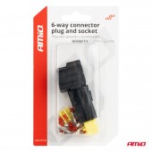 Set conector waterproof 6 PIN 2.2mm AMIO-04349