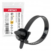 Set de coliere de fixare negre, 10 buc. AMIO-05043