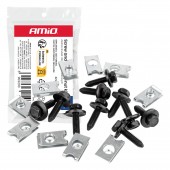 Set șurub și clemă de montare 22 mm, Ø 6 mm, 10 seturi AMIO-05033