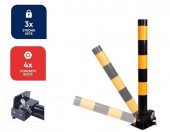 Stalp blocator parcare pliabil cu incuietoare 60 cm