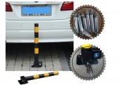 Stalp blocator parcare pliabil cu incuietoare 60 cm