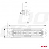 Stroboscop 6 LED galben grila 03930