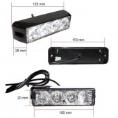 Stroboscop cu 4 LED 1.5W Galben