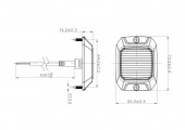 Stroboscop dual color 4 led 12/24v  XA62